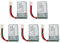 Drohnenbatterie, Drohnenbatterieersatz 5pcs 3,7 V 550mAh Fernbedienung UAV -Batteriezubehör Drohnen -Batterien mit Wiederaufladbarem Akku für X4 H107L H107D MJXRC F47 DFD