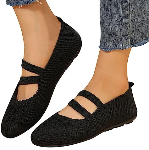 Ballerines Femme Petit Talon, Plates pour Mariage Ballerines Femme Cuir, Mocassin Pied Large Compensées Pantoufle Souples Baskets Et Chaussures De Sport Élégant