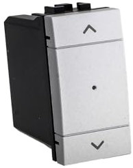 Botón módulo persiana conectado Smart WiFi, compatible con Bticino Living, color gris, App Tuya, para cortinas y persianas, 220 V 2 A