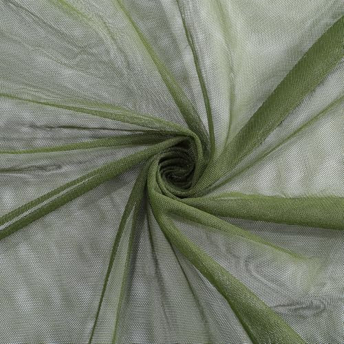 CABODYALS Mosquitera Verde Oscuro de 5 m, Tela de Malla Vintage de Tul Suave, por Yarda, Gasa de Poliéster Transpirable, para Coser, Hacer Vestidos de Novia, Decoración de Ropa, Manualidades.
