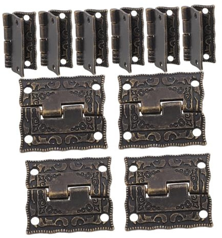 LAPYAPPE 10Pièces Charnières Vintage Antiques pour Boîtes Bois Charnières Décoratives pour Meubles Coffres et Bijoux