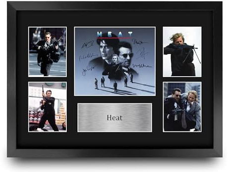 HWC Trading Heat Geschenke Geducktes Signiertes Autogramm Präsentationsdisplay für Fans von Film Memorabilien - A3 Gerahmt