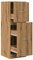 Eleganz Apothekerschrank Artisan-Eiche 40x41x118 cm – Stilmöbel für Wohnzimmer & Flur, massives Holzdesign, platzsparend & langlebig