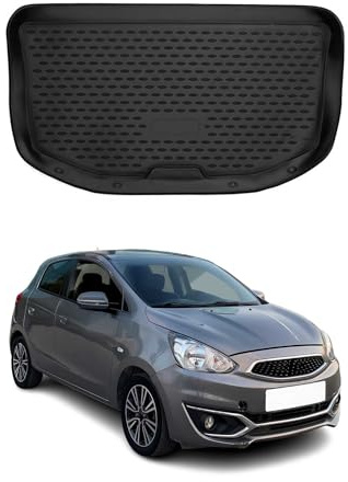 OMAC Kofferraummatte Kofferraumwanne kompatibel mit Mitsubishi Space Star 2017-2021 Gummi TPE