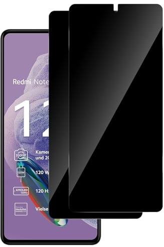 Haofun Verre Trempé Anti-Espion pour Xiaomi Redmi Note 12 PRO PLUS 5G, [2 pièces] Anti Espion Film de Protection Écran, Dureté 9H, Anti-Spy Anti-Trace, Privacy Protecteur Film Protection écran