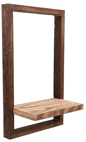 Alipis Étagère Murale Flottante Support Solide et Gain de Place en Bois Marron Rectangulaire pour Pots de Fleurs pour Appartement ou Bureau