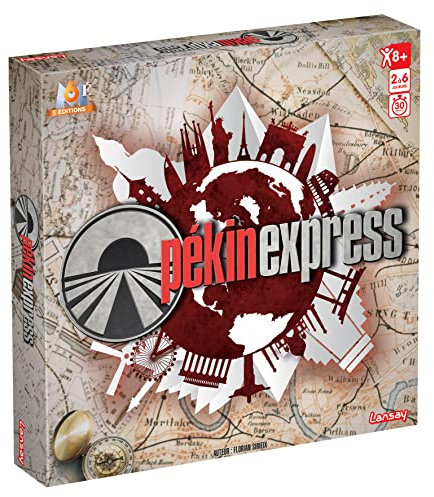 Lansay - Pékin Express - Le Jeu du Détective Chinois - Jeu de Société Enfant dès 8 Ans - 2 à 6 Joueurs - Jeu de Plateau avec 50 Énigmes à Résoudre - Jouer en Famille ou entre Amis
