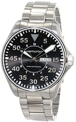 Hamilton Watch Herren Analog Schweizer Automatikwerk Uhr mit Edelstahl Armband H64715135