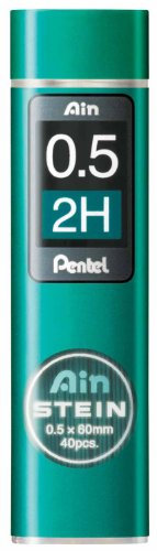 Pentel C275-2H Lot de 12 Etuis de 40 mines pour Porte-mines 0,5mm
