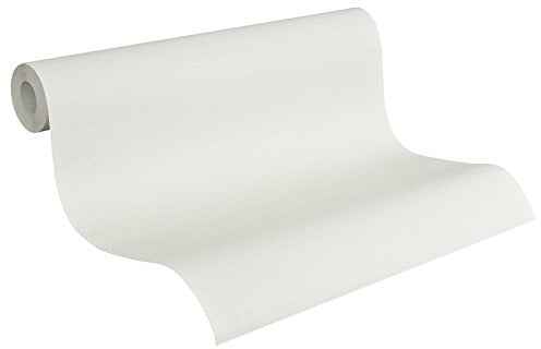 A.S. Création Vlies Tapete Simply White 4 10,05m x 0,53m Metallic Weiss Made in Germany 936761 93676-1