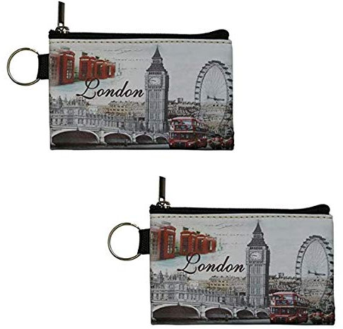London Eye CB015 Lot de 2 porte-monnaie Motif Londres