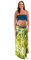 Ciffre Sarong Pareo Wickelrock Strandtuch Tuch Schal Hüftrock Brustkleid Edel Grün Smoke Muster