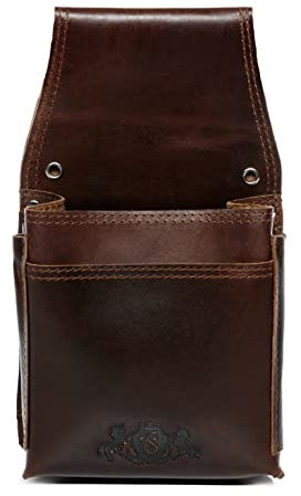 SID & VAIN Holster Kellner-Holster echt Leder - Kellner-Tasche Aberdeen Holster - Kellnerhalfter - Ledergeldbeutel Herren und Damen braun handgefertigt