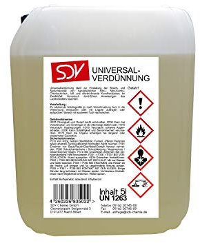 SDV Chemie Universalverdünnung 1x 5 Liter 5L Nitroverdünnung Waschverdünnung Lackverdünner