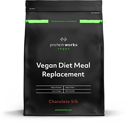 Protein Works - Vegan Diet Meal Replacement , Nutritionally Complete 250 Calorie Meal , Vegan Meal Shake , Plant Based Meal Replacement , 7 Meals , Chocolate Silk , 500g