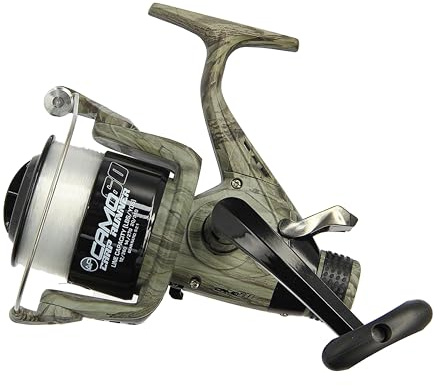NGT Camo60 3bb Carp Runner' Reel with Line Plus Spare Spool - Green, 12 lb