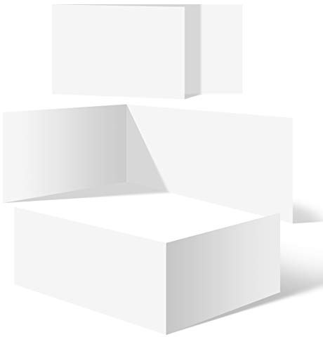 50 Blanko Klappkarten verkürzte Seite DIN Lang Bilderdruckpapier 300 g/qm Set Papier wählbar
