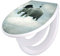banjado Familien WC Sitz mit Absenkautomatik 44,5x37cm / Klodeckel/Klobrille mit Kindersitz aus hochwertigem Polypropylen/Toilettensitz Kindersitz integriert Motiv Elefant und Möwe