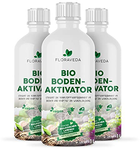 Floraveda – Bio-Bodenaktivator (3 Liter) aus hochwertigem Traubentrester für Blumen, Zier- & Nutzpflanzen – Vegane Pflanzennahrung ohne chemische Zusatzstoffe für widerstandsfähige Pflanzen