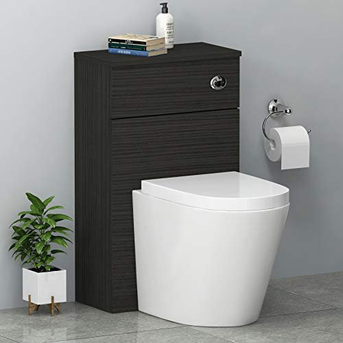 Royal Bathrooms Bathroom Back to Wall WC Unit with Cesar BTW Rimless Pan + Soft Close Seat & Concealed Cistern - Hale Black