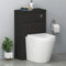 Bathroom Back to Wall WC Unit with Cesar BTW Rimless Pan + Soft Close Seat & Concealed Cistern - Hale Black