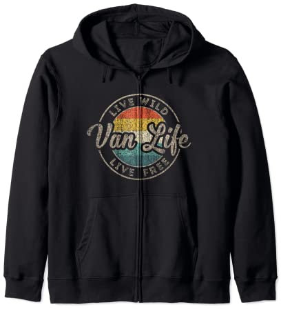 Van Life Vêtements Retro Vintage de Vanlife Sweat à Capuche