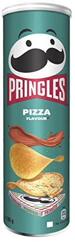 Pringles Pizza Flavour (1 x 185 g) – der unwiderstehliche Snack-Klassiker in der praktischen Dose – knackige Chips mit Pizzageschmack – Pop. Play. Eat.
