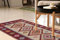 e-floor Teppich für Wohnzimmer Baumwolleteppich | Gewebt | Doppelseitiges Muster | Boho Kelim Teppiche | Teppichläufer | Küchenteppich | Schlafzimmer | Kastanienbraun Rhomboid | 60x120 cm