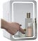 Btstil Mini nevera cosmética, nevera portátil de 8 l con espejo de maquillaje LED, 2 en 1 para dormitorio, cosméticos, leche materna, oficina y viajes