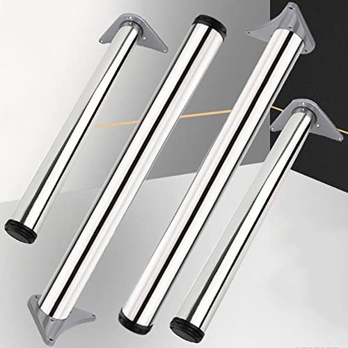 XUAN Pieds De Table Basse Rond Pieds De Table À Manger Lot De 4 Pieds De Table en Acier Inoxydable Pied De Bureau Hauteur Réglable 0~3cm (Size : 40cm)