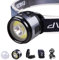 Lixada Superhelle LED-Stirnlampe, wiederaufladbare Taschenlampe, Arbeitslicht mit Hutclip und Magnet für Camping, Wandern, Radfahren, Laufen, Angeln