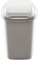 Home Centre Flip Top 50L Classic Plastic Waste Bin Kitchen Office School Work Recycling Disposable Trash Dispenser Household Recyclable Rubbish Bin Easy Cleaning White