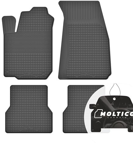 moto-MOLTICO Gummimatten Auto, 4-teiliges Set, Allwetter Gummi Fußmatten mit Rand, Antirutsch & Wasserfest Autoteppiche - passend für Renault Clio IV 2013-2019