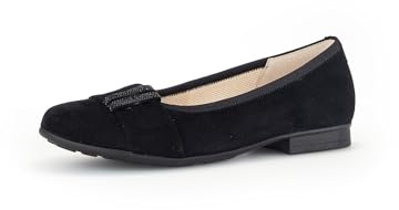 Gabor Damen Klassische Ballerinas, Frauen Flats,Wechselfußbett,Moderate Mehrweite (G),Ballet-Flats,Ausgehschuhe,schwarz,37.5 EU / 4.5 UK