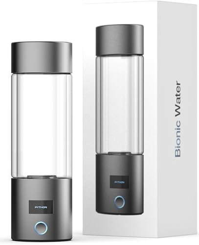 Python H2 bionische molekulare Wasserstoff-Wasserflasche – Entsperren Sie jugendliche Vitalität und elektrisieren Sie Ihre Hydratation mit Titan-Borosilikat-Kristallglaswasser und 904L-Edelstahl für