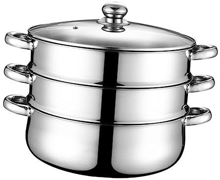Milisten Pentola in Acciaio Inossidabile da 28 Cm Pentola per Zuppa E Vapore Facile da Usare per Cucinare