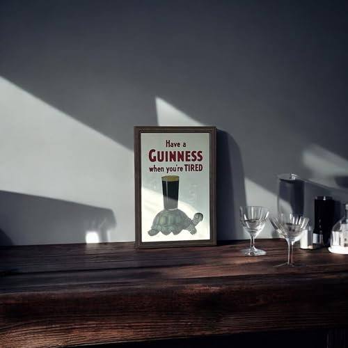 Laurie's Pub- und Barzubehör Trinken Sie EIN Guinness, wenn Sie MÜDE sind Kleiner Spiegel