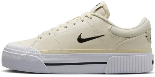 Nike Sneaker Damen Court Legacy Lift, Pale Ivory/Black-Muslin-White, FV5526-101, 36 EU (W 5.5 US)