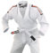 Buddha Fight Wear Kimono Premium Infinity brasilianischer Jiu Jitsu BJJ Gi mit weißem Gürtel, Unisex, Erwachsene, weiß, ML=A2