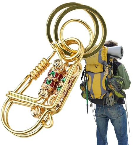 3D-Punk-Schlüsselanhänger, Vintage-3D-Messing-Auto-Schlüsselanhänger – luxuriöse Damen-Schlüsselanhänger und Schlüsselanhänger, Zubehör für alltägliche Eleganz, 1 x Schlüsselanhänger + 2 x