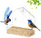 YiGeY Window Bird Feeder, Bird House for Outside with 2 Rod, Window Bird Feeder - Hanging Wall Fence Tree Mounted Off-Ground Outdoor Garden Wild Feeding Food Station