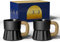 toptier 4 oz Tea Cups, Espresso Cups Set of 2, Mini Beer Mugs, Cast Iron Teacup for Tea, Coffee, Beer, Black