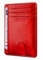 O³ Porte Carte identité française, Portefeuille Carte bancaire Anti piratage, en Cuir | Blocage RFID | Anti fraude, Anti piratage | Élégant et Minimaliste (Rouge)