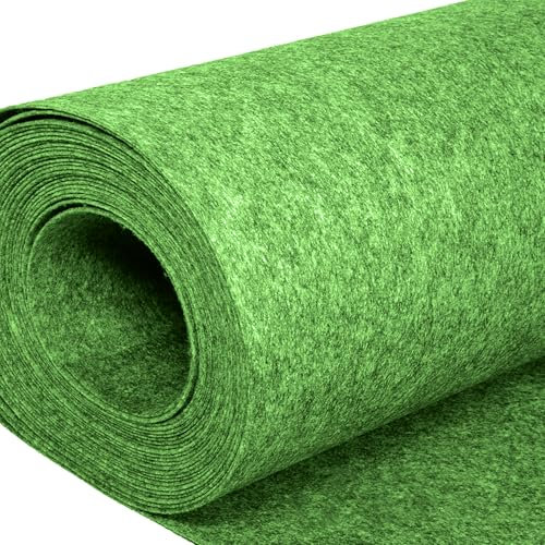 Filzrolle Filzstoff - 40cm x 250cm x 3mm,Bespannstoff aus Filz, für DIY Handwerken Dekoration Filzunterlage,Patchwork Filz tischläufer Kostüme(Hellgrün)