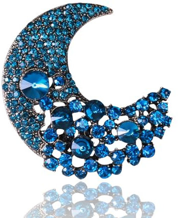 GamTelightpe La lune Broche pour Vêtements et et Écharpes et Sacs Cadeaux pour Femmes et Hommes