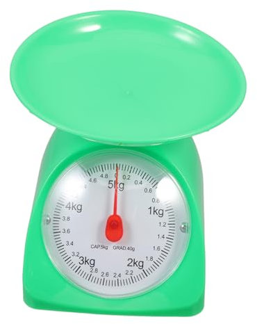 KICHOUSE Básculas Digitales De Cocina Redondas 5kg Bandeja, Precisión Profesional, Color Aleatorio, Básicas Para Pesar Alimentos y Repostería El Hogar