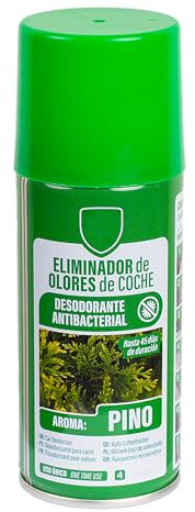 Eliminador de Olores Especial para de Automóvil: Elimina Olores y Humedad, Destruye Hongos y Bacterias, Uso Fácil y Rápido - Aire Fresco y Limpio en Tu Coche 150ml, Olor Pino - 1 Unidad