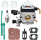 Jrisbo Vergaser für STIHL Motorsense FS38 FS55 FS45 KM55 HL45, Ersatzteil FS 38 Vergaser Freischneider FS 55 Zubehör Vergasersatz mit Dichtung, Luftfilter, Zündkerze, Primer Pumpe