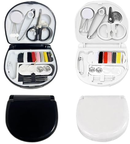 XURJUMI 2 Mini Reise Nähset, Nadel und Faden Set, Premium Nähzubehör, Geeignet für Reisende, Erwachsene, Anfänger, Notfall, DIY und Zuhause