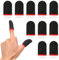 TIESOME 10 Paar Gaming Finger Sleeve, Finger Sleeves Atmungsaktive Schweißhemmende Gaming Handschuhe Gaming Zubehör für Jedes Spiel und Mobilgerät